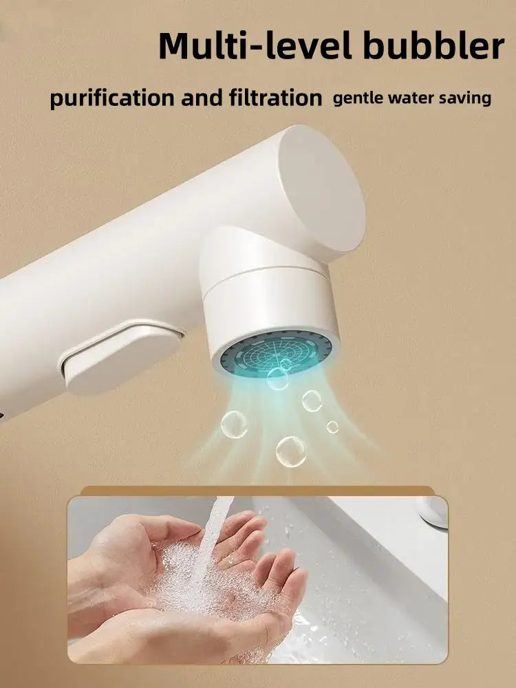 White Matte Pull-Out Faucet