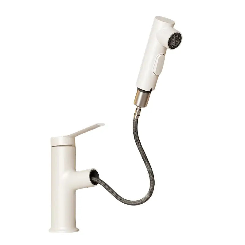 White Matte Pull-Out Faucet