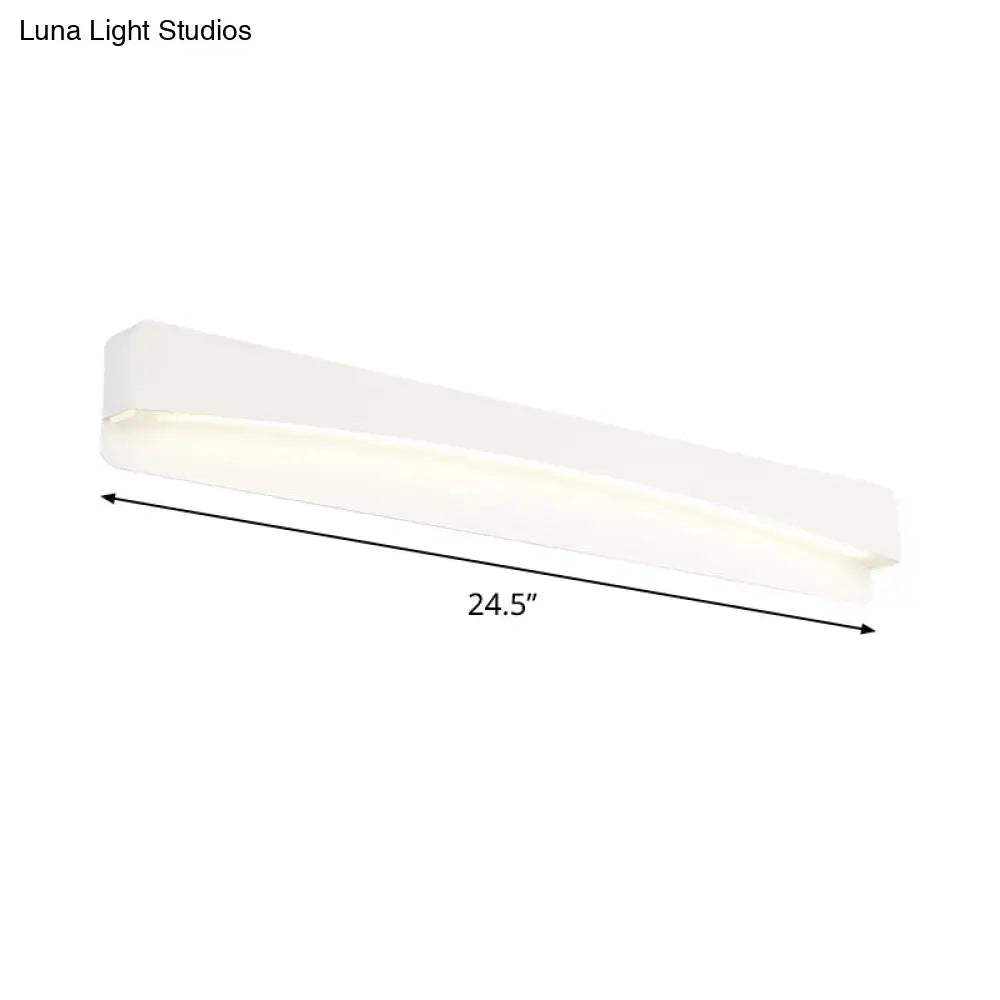White LED Rectangular Wall Sconce