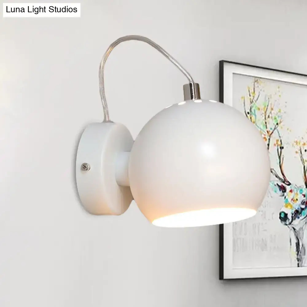 White Metal Wall Light
