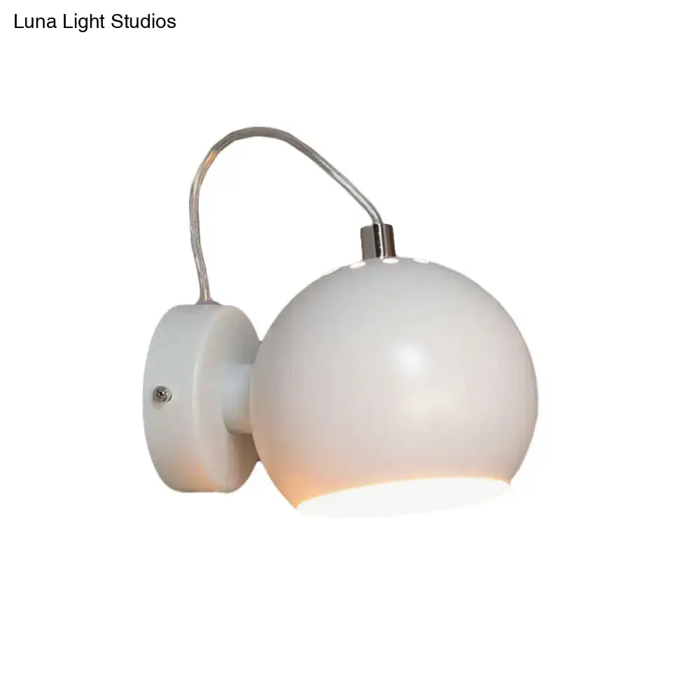 White Metal Wall Light