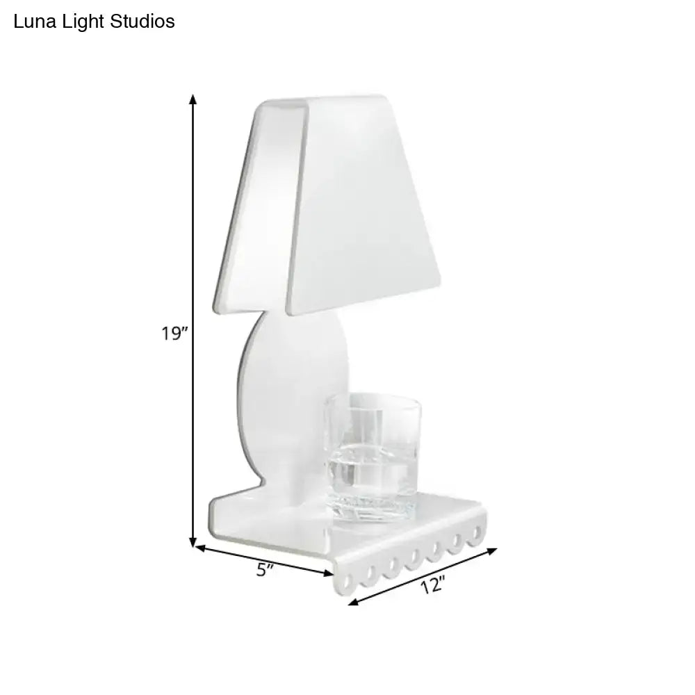 White Trapezoid Wall Sconce