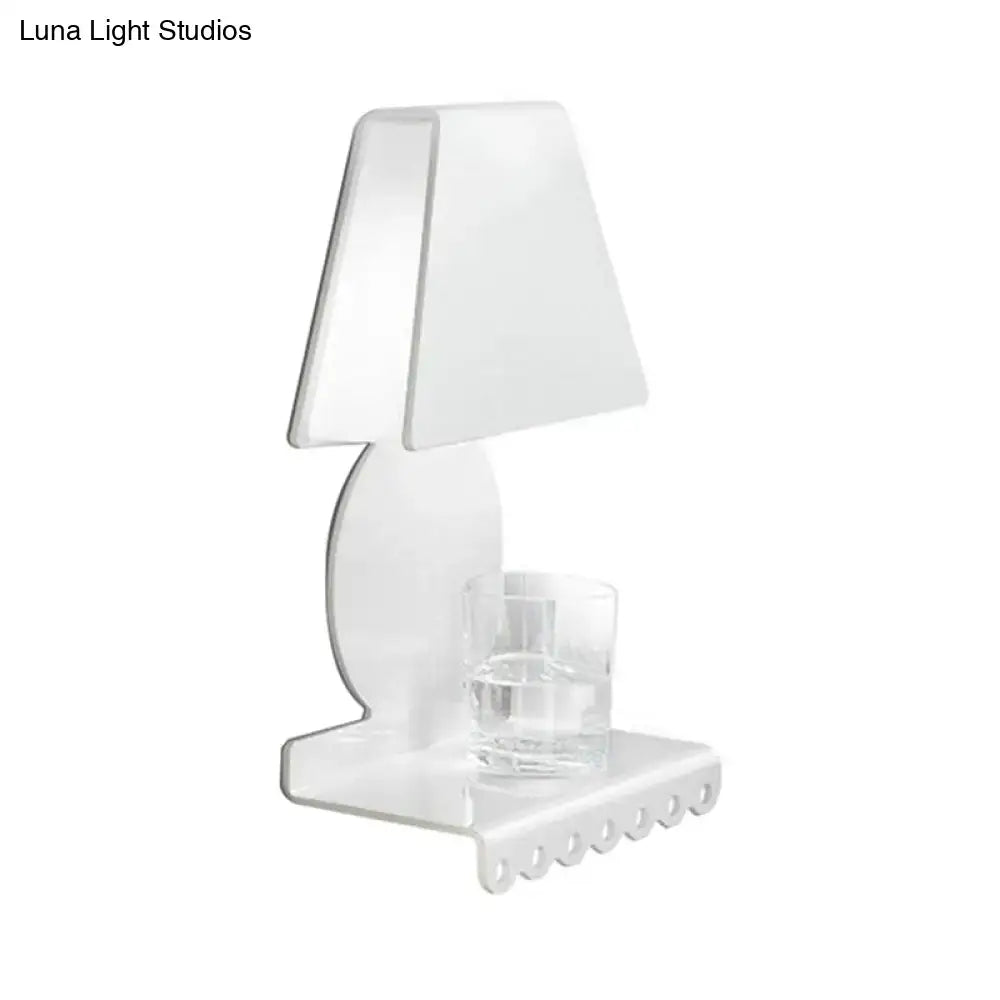 White Trapezoid Wall Sconce