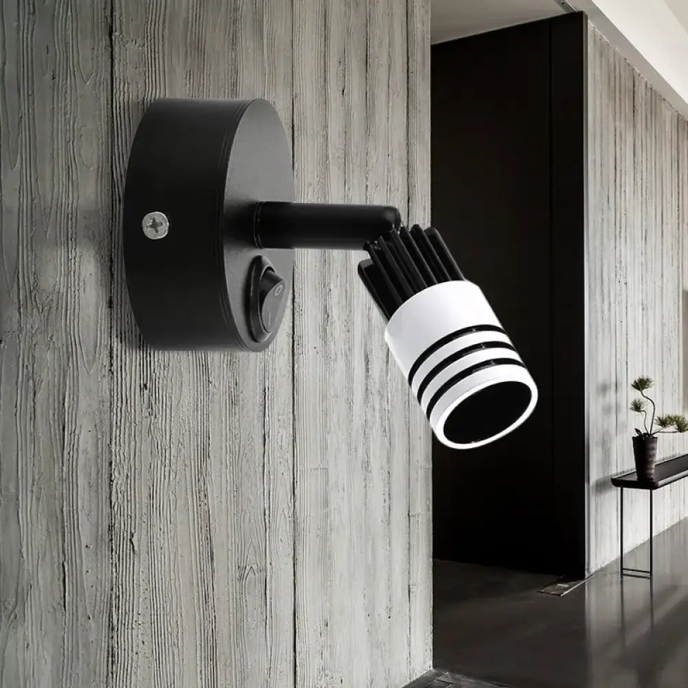 White Metal Wall Spotlight