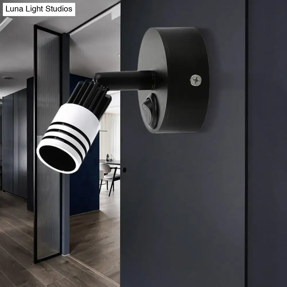 White Metal Wall Spotlight