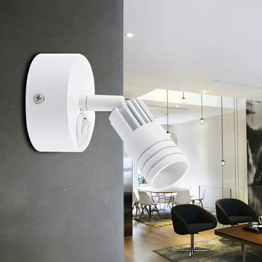 White Metal Wall Spotlight