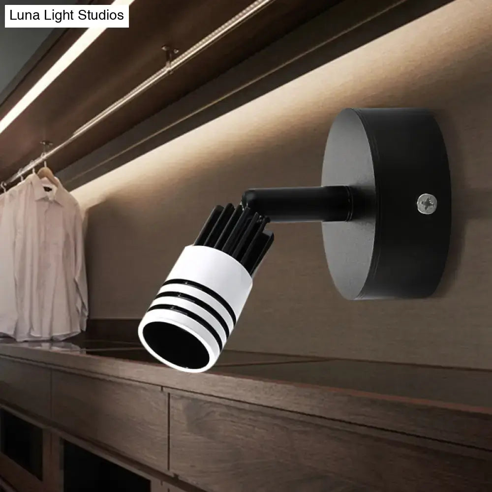 White Metal Wall Spotlight