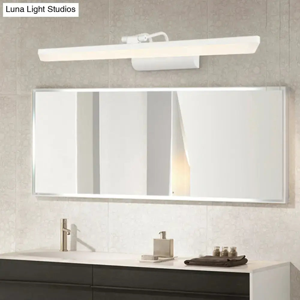 White Cylinder Vanity Light