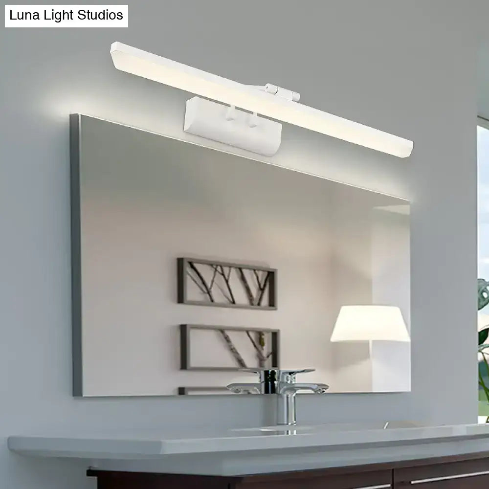 White Cylinder Vanity Light