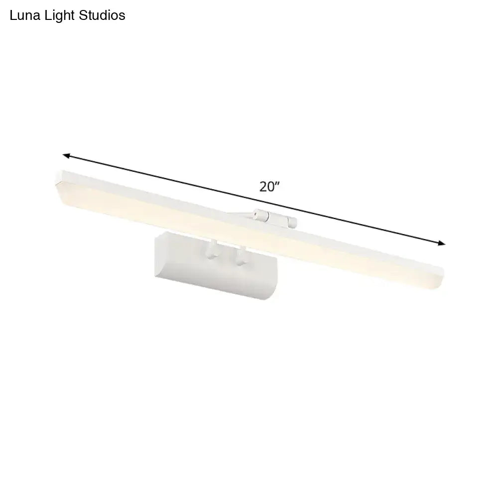 White Cylinder Vanity Light