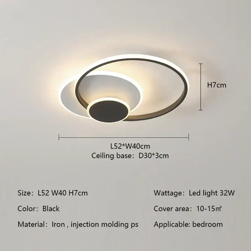 White Circles Ceiling Light