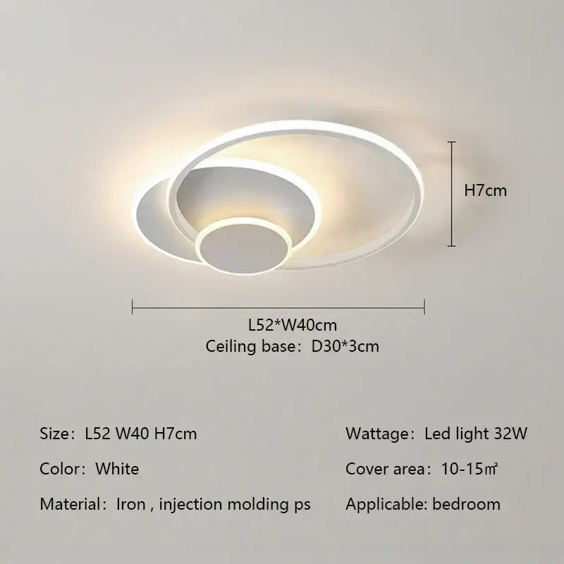 White Circles Ceiling Light