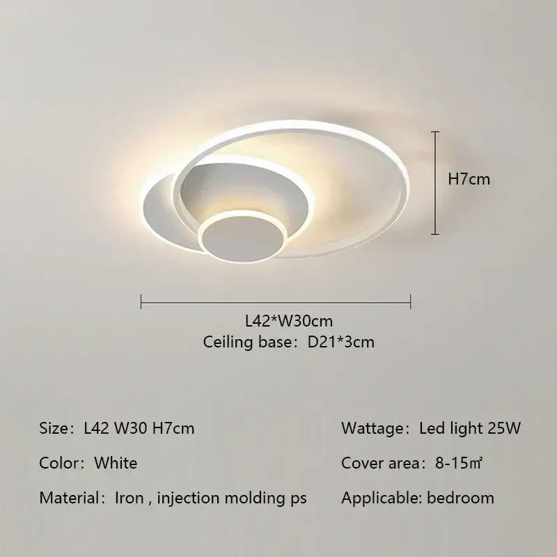 White Circles Ceiling Light