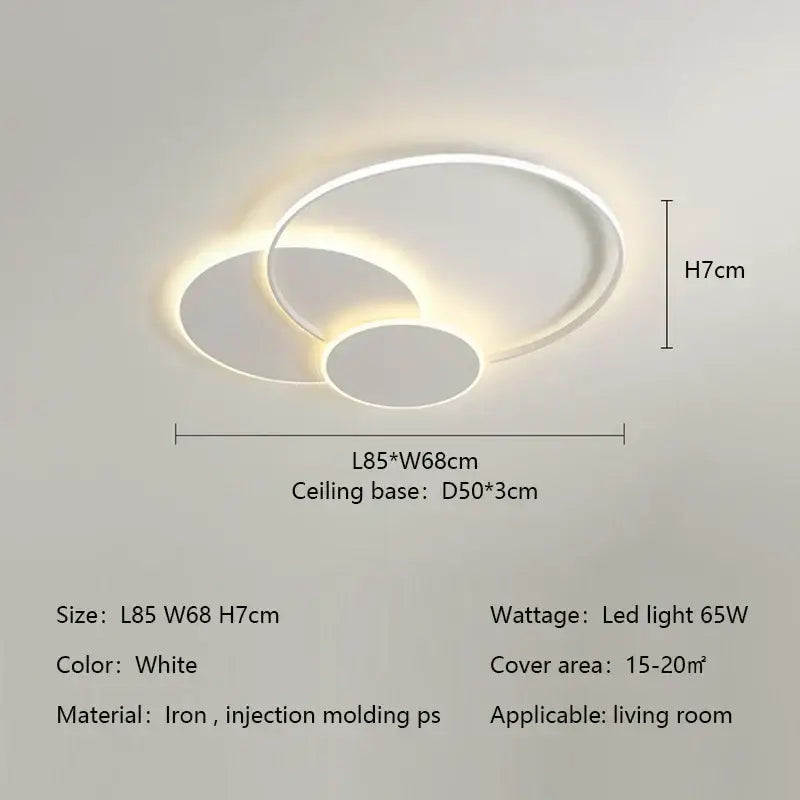 White Circles Ceiling Light
