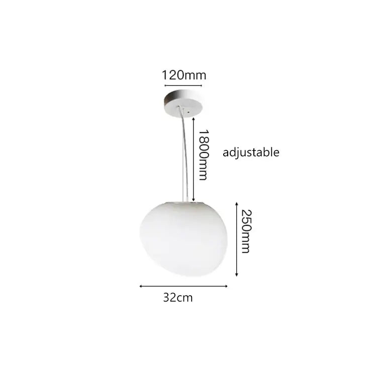 White Spherical Pendant Light