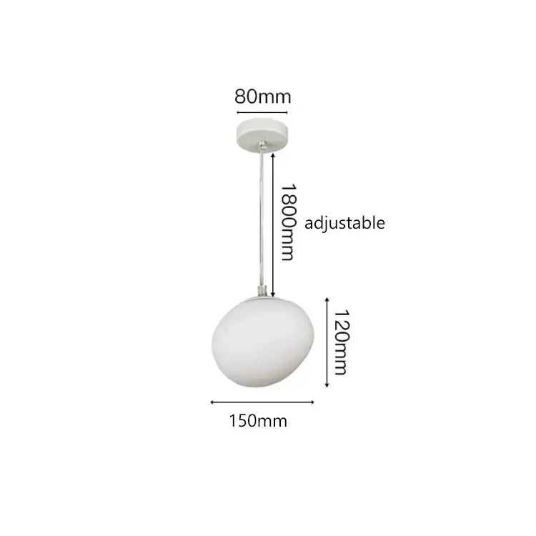 White Spherical Pendant Light