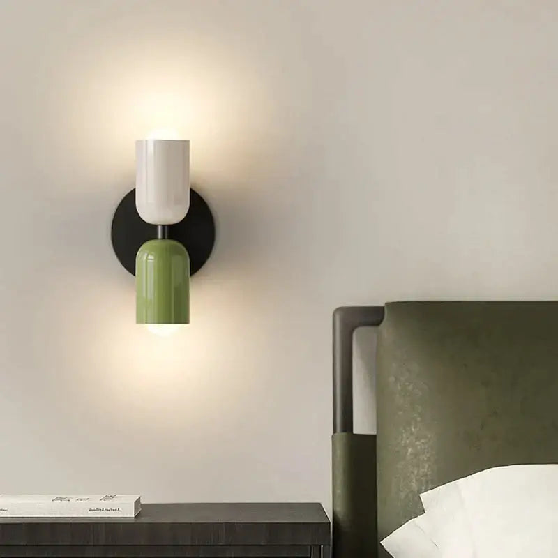 White Green Macaron Wall Lamp