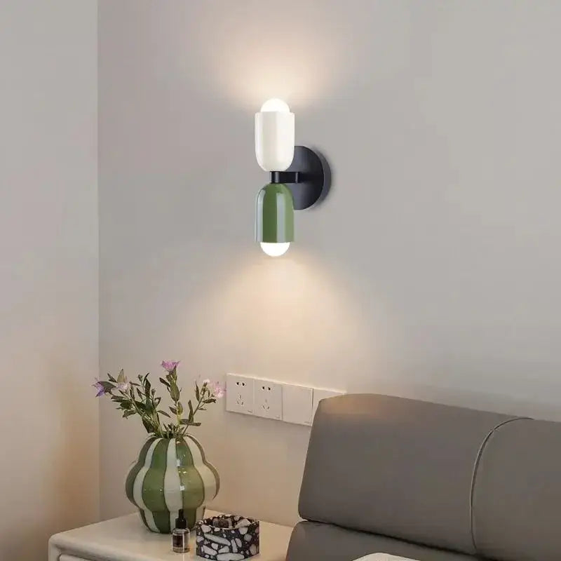 White Green Macaron Wall Lamp