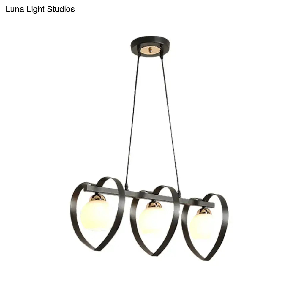 White Opal Glass Chandelier