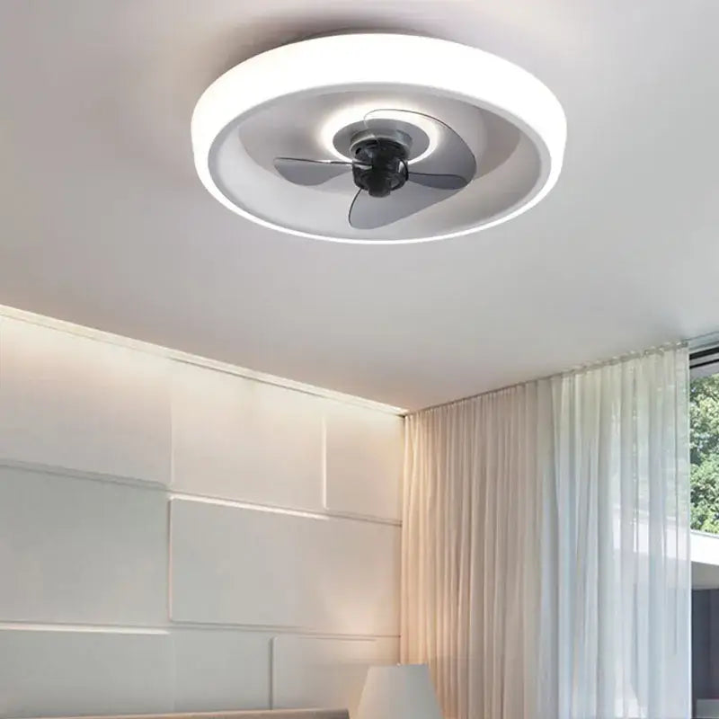 White Orange Ceiling Fan Light