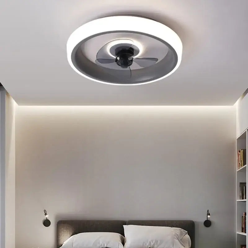 White Orange Ceiling Fan Light