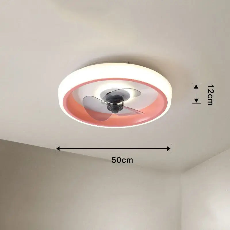 White Orange Ceiling Fan Light