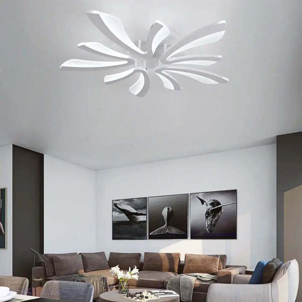 White Petal LED Chandelier