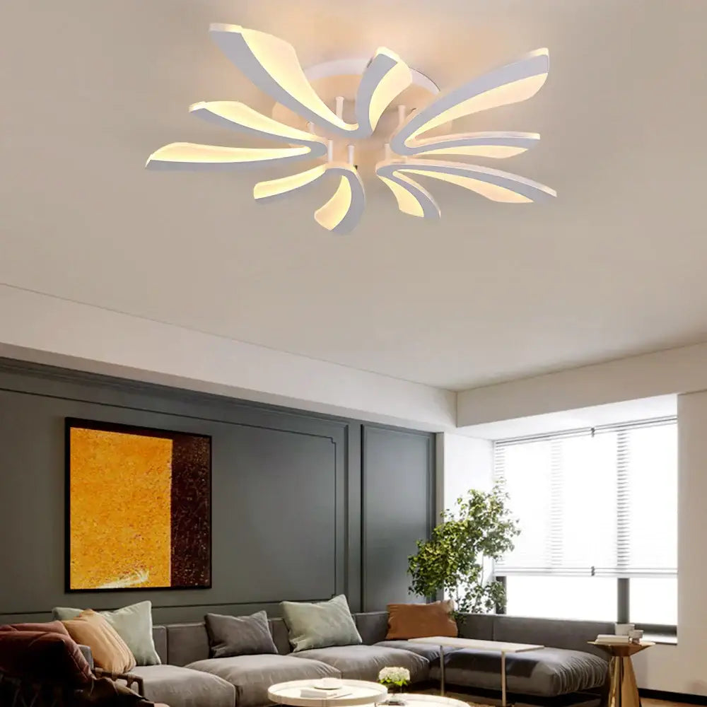 White Petal LED Chandelier