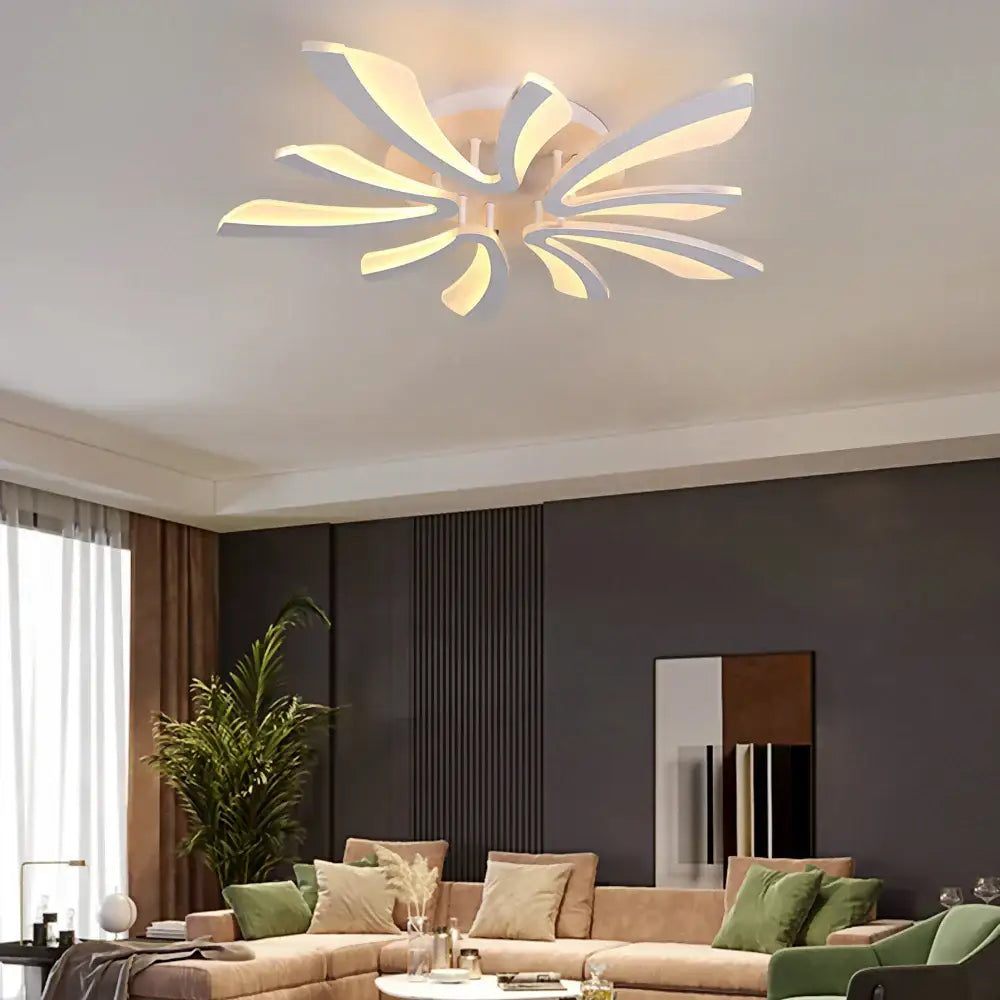 White Petal LED Chandelier