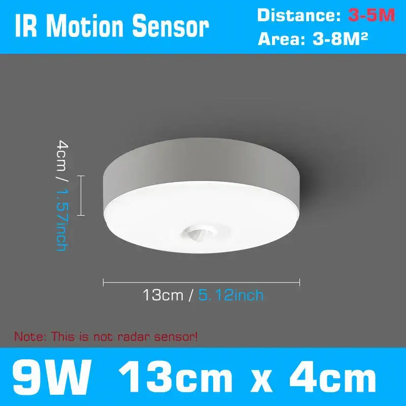 White Motion Sensor Ceiling Lamp