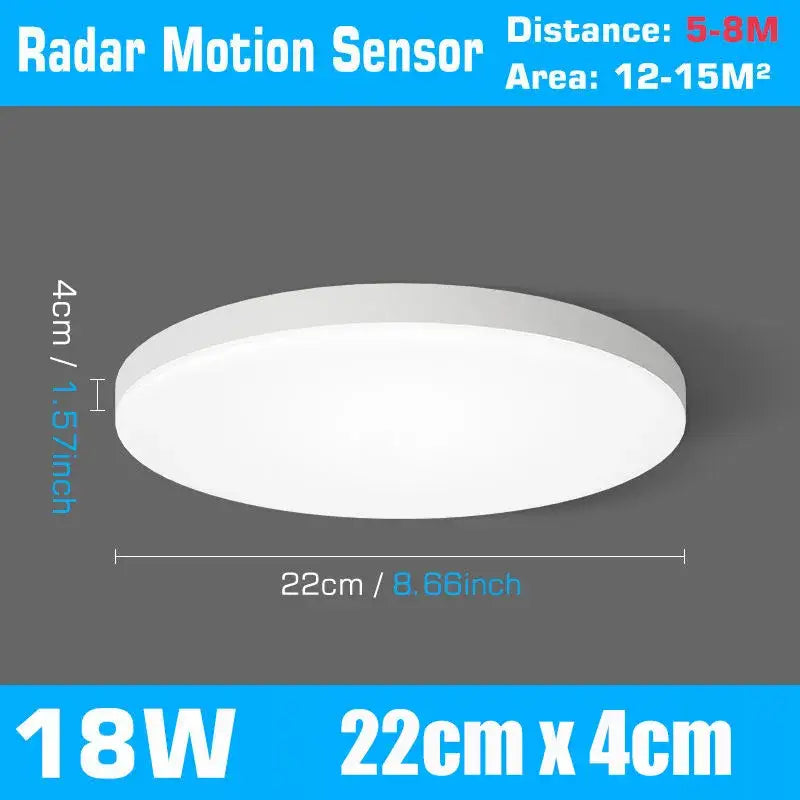 White Motion Sensor Ceiling Lamp