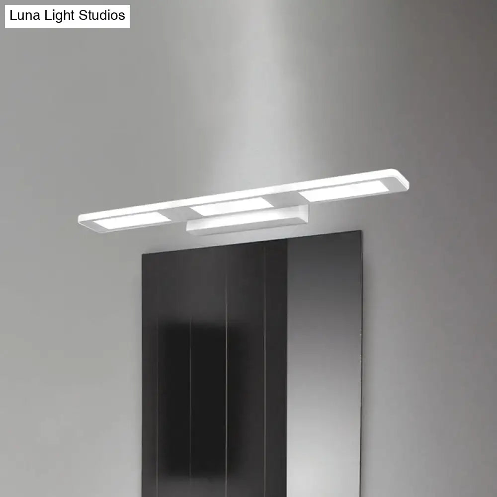 White Acrylic Vanity Light Dual-Voltage