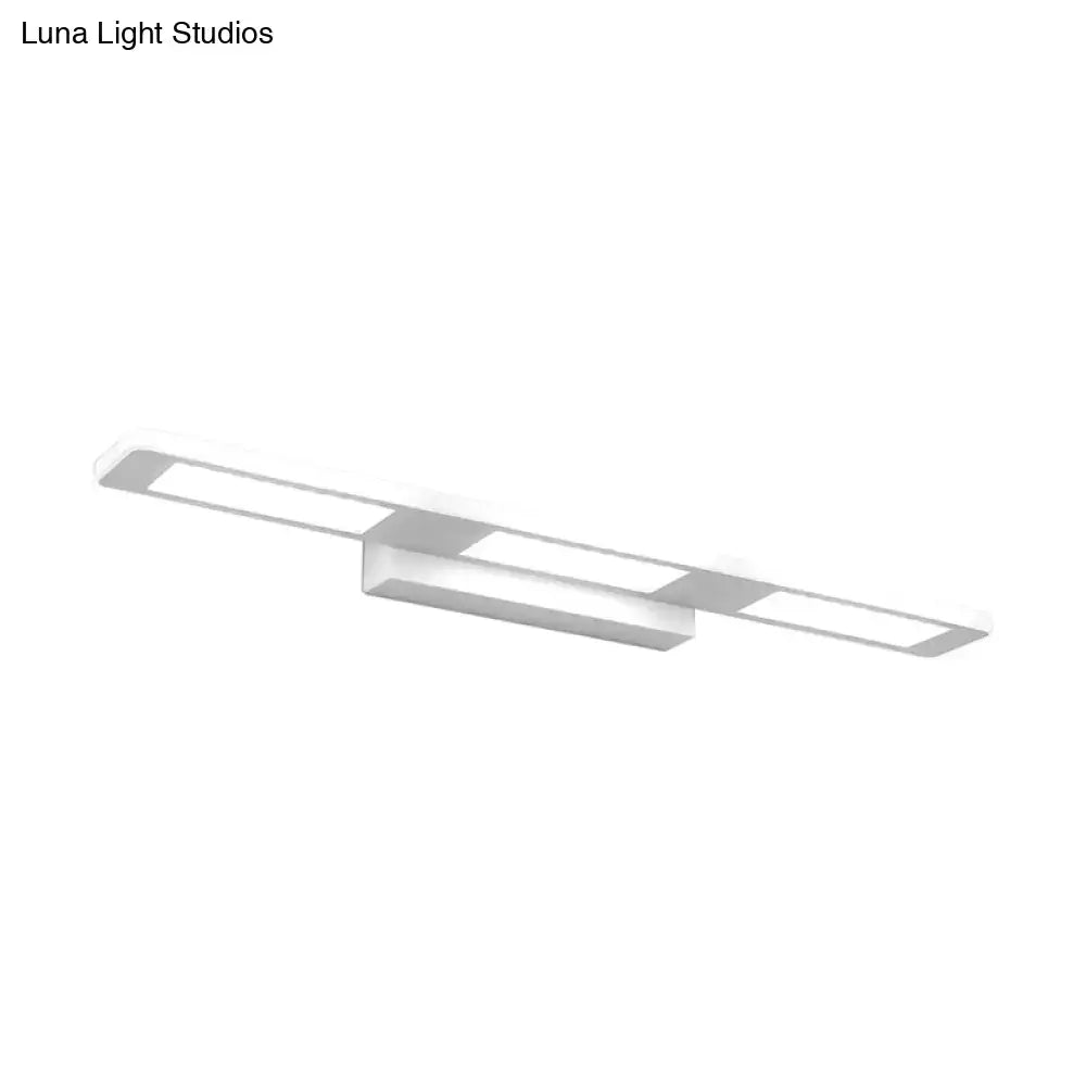 White Acrylic Vanity Light Dual-Voltage
