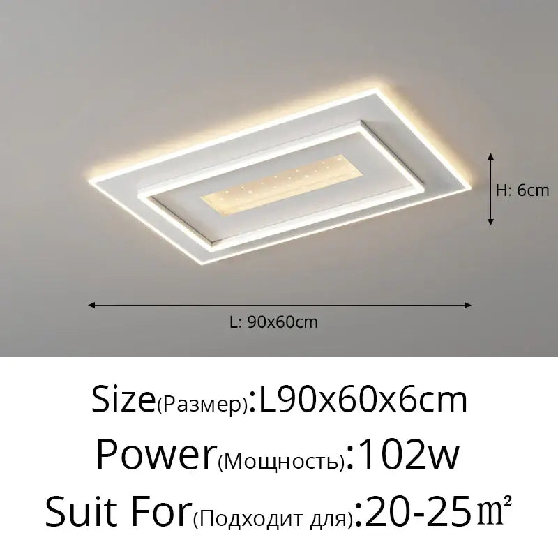White LED Ceiling Chandelier with Dimmable Feature