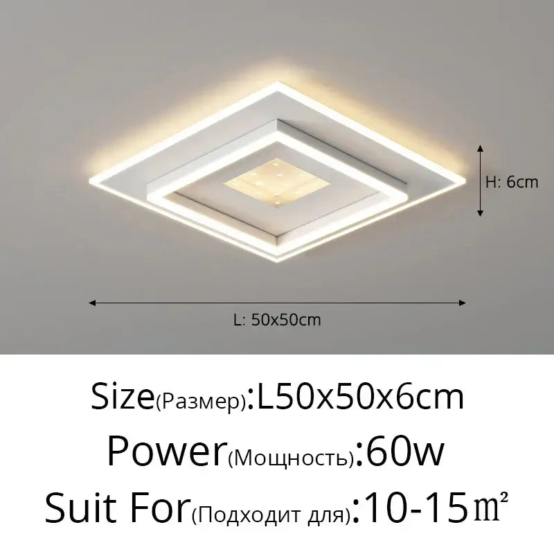 White LED Ceiling Chandelier with Dimmable Feature