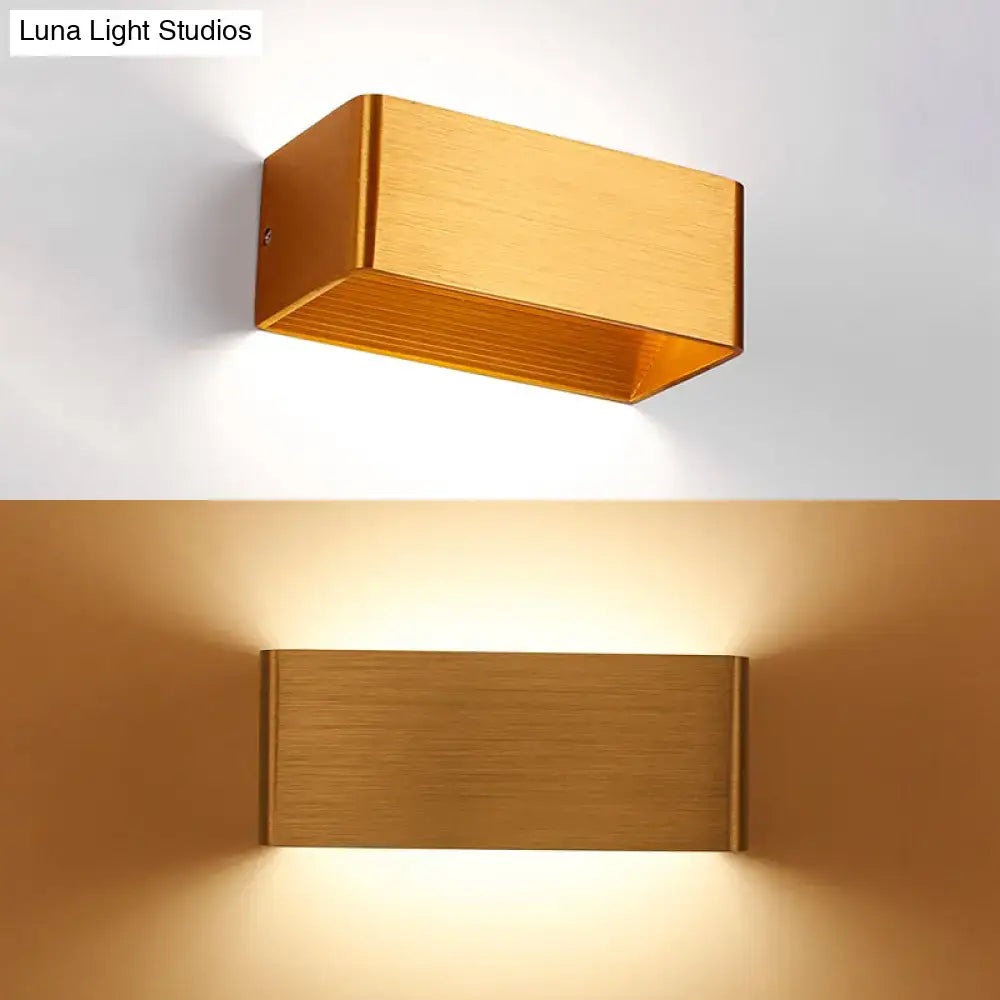 Gold Rectangular Wall Lamp