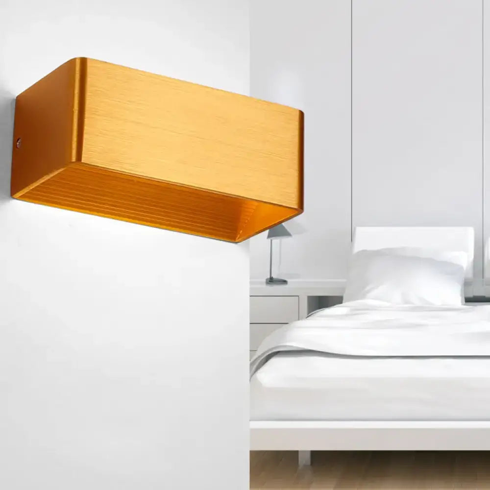 Gold Rectangular Wall Lamp
