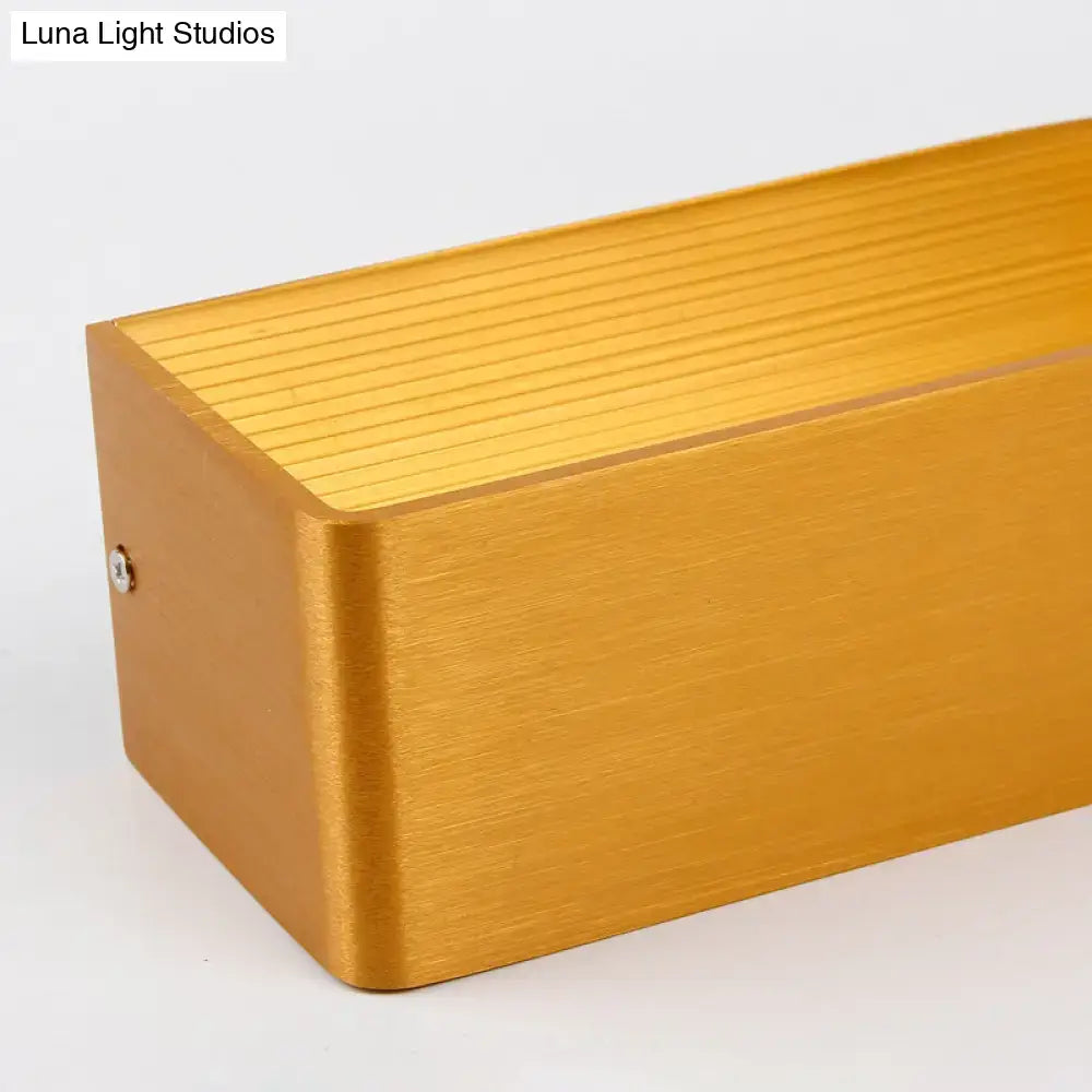Gold Rectangular Wall Lamp