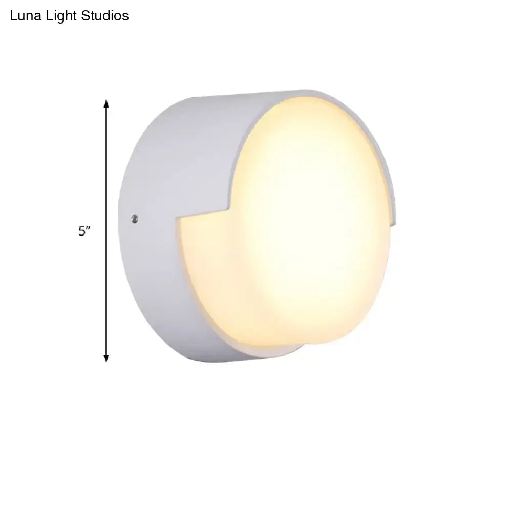 White Rectangular Metal Acrylic Wall Light