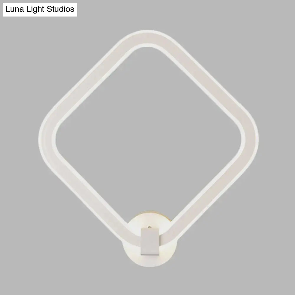 White Rhombus LED Sconce