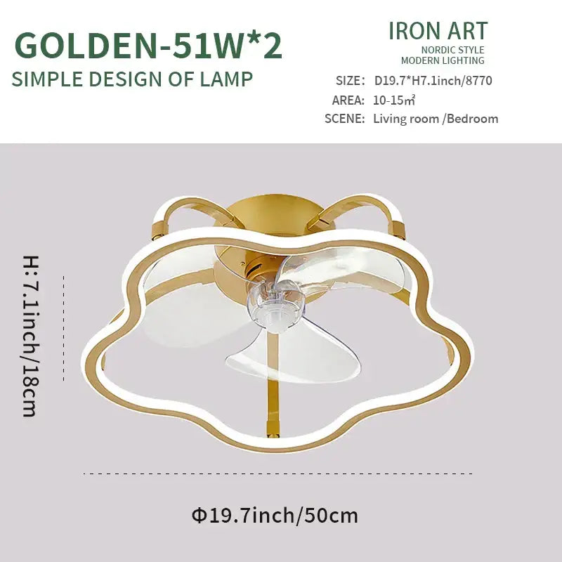 White Ring LED Ceiling Fan