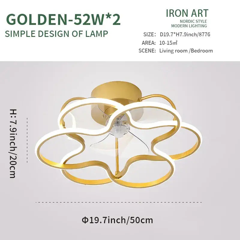 White Ring LED Ceiling Fan
