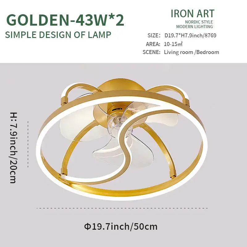 White Ring LED Ceiling Fan