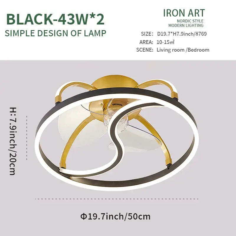White Ring LED Ceiling Fan