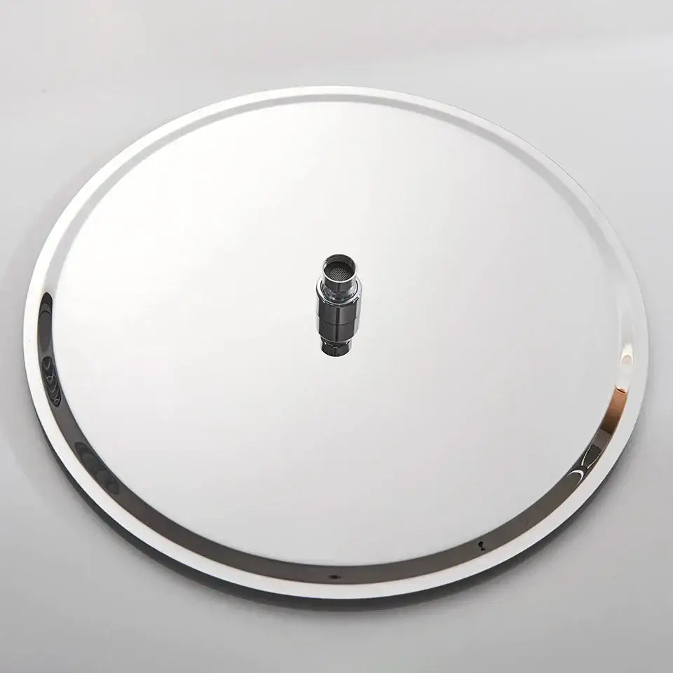 White Round Rainfall Shower