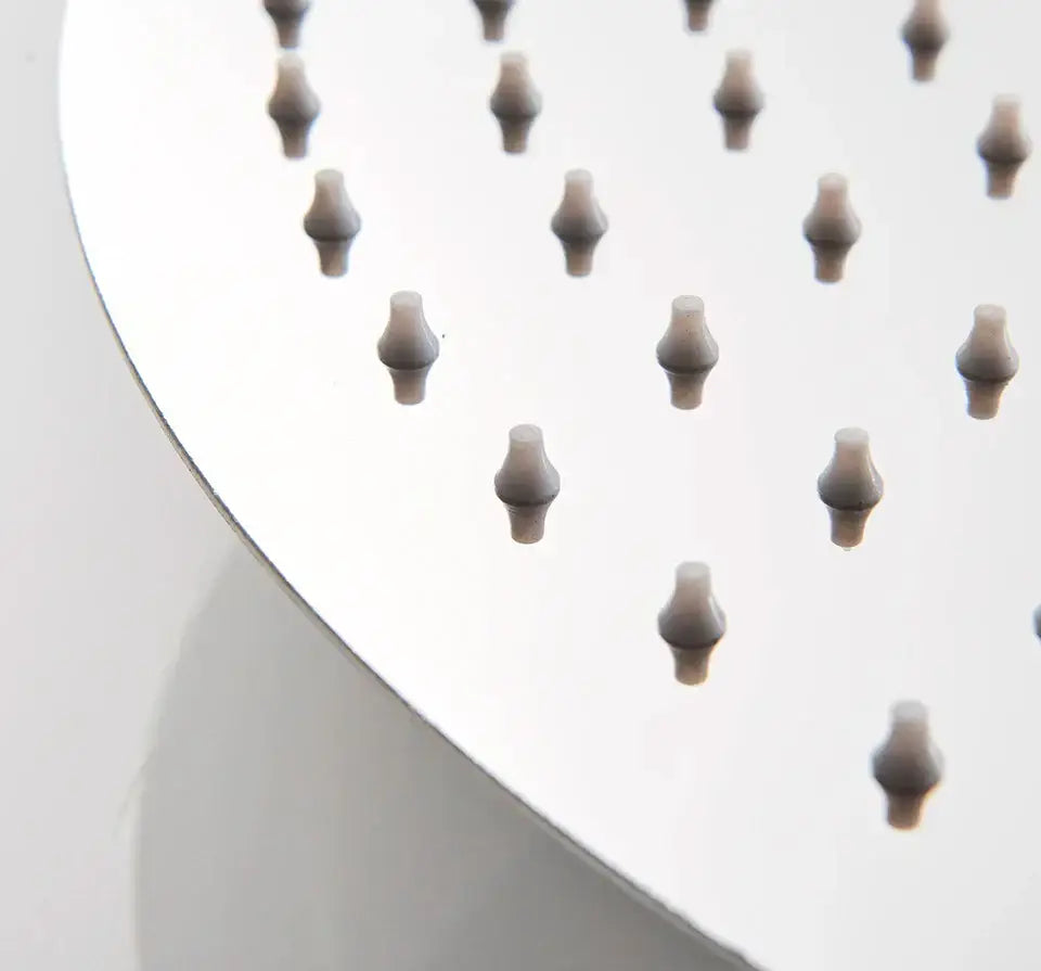 White Round Rainfall Shower