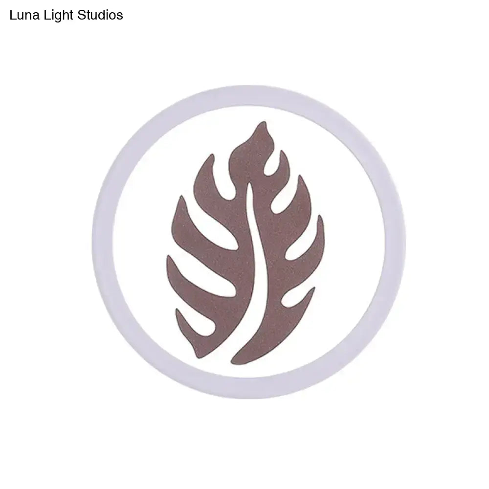 White Leaf Wall Light