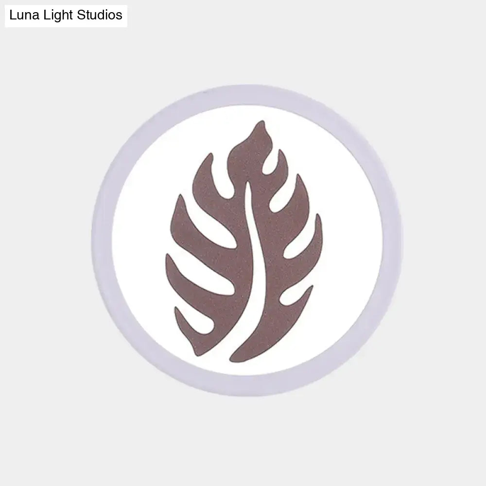 White Leaf Wall Light