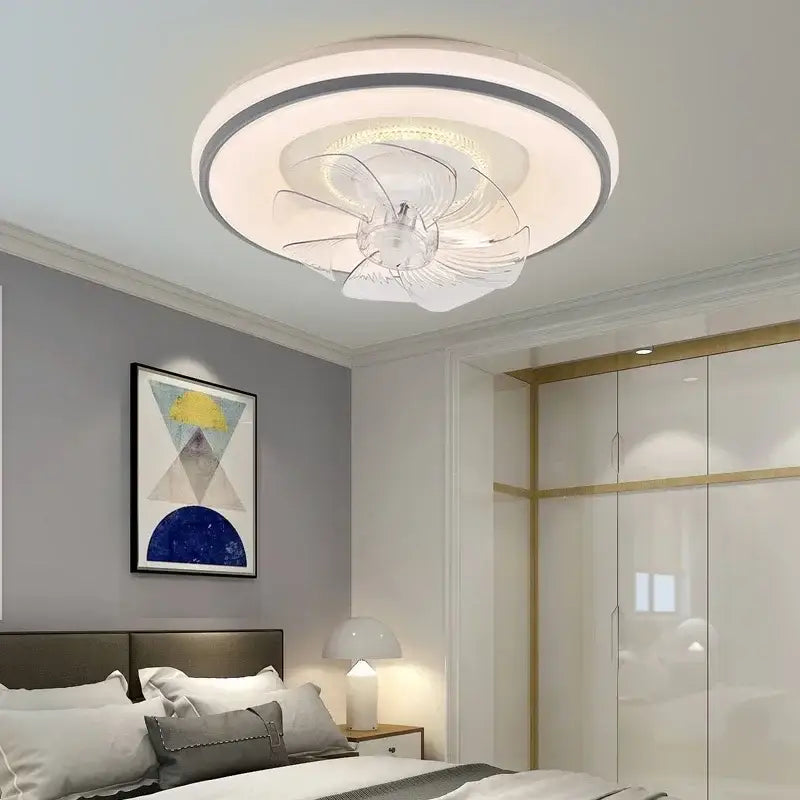 Silver LED Ceiling Fan