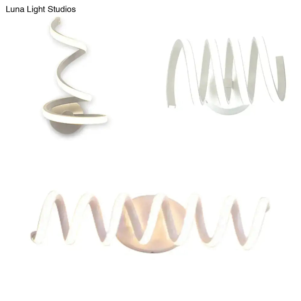 Silver Spiral Wall Sconce